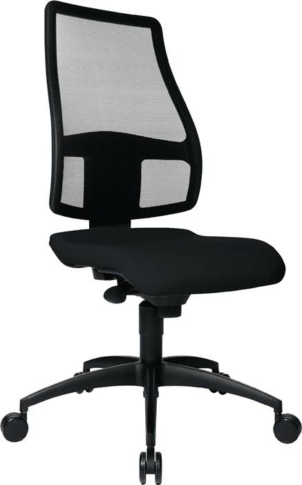 Bürodrehstuhl Punktsynchr.-T.schwarz 430-510mm Lehnenhöhe 650-710mm