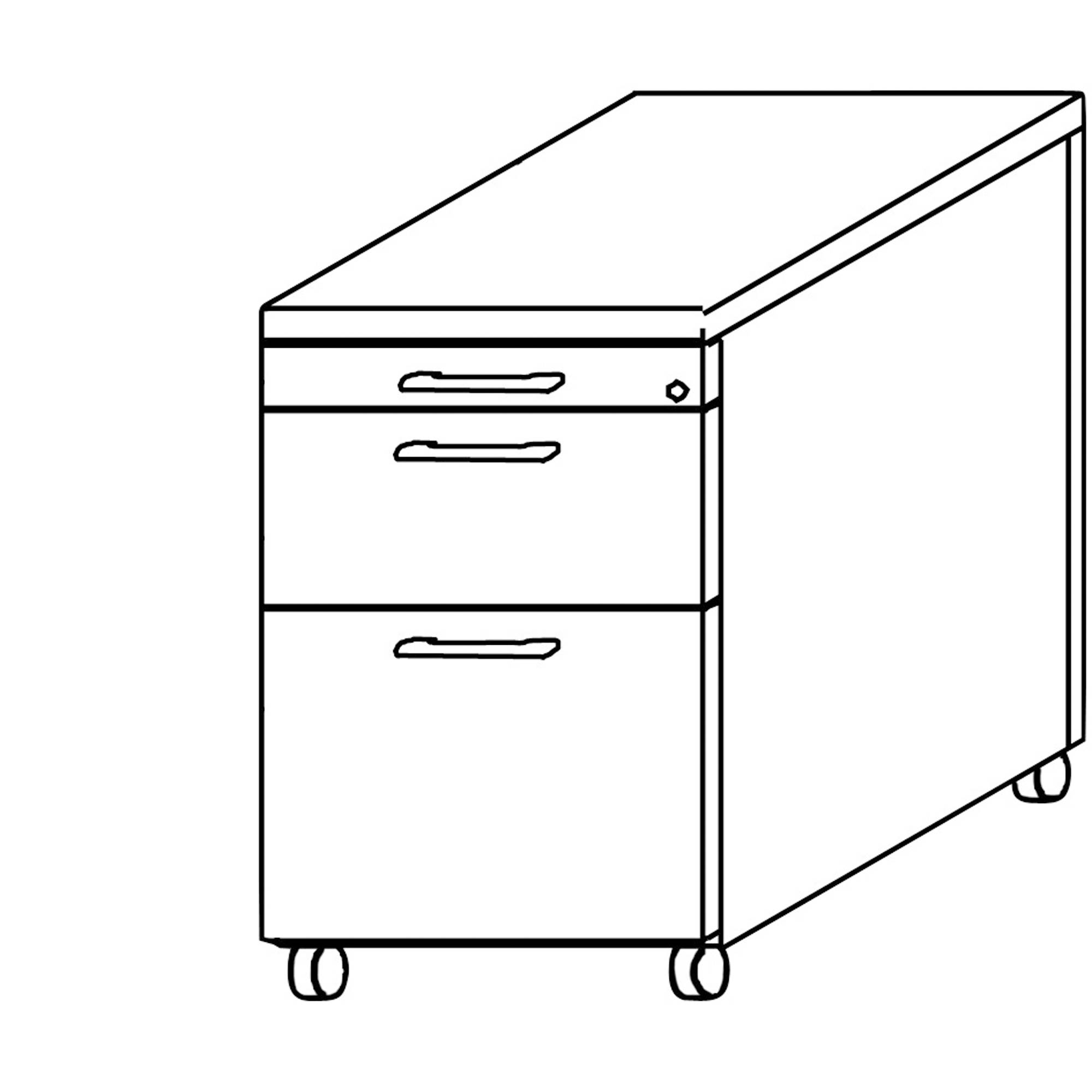 Geramöbel Rollcontainer Flex S-530152-AA 438x565x600mm ahorn