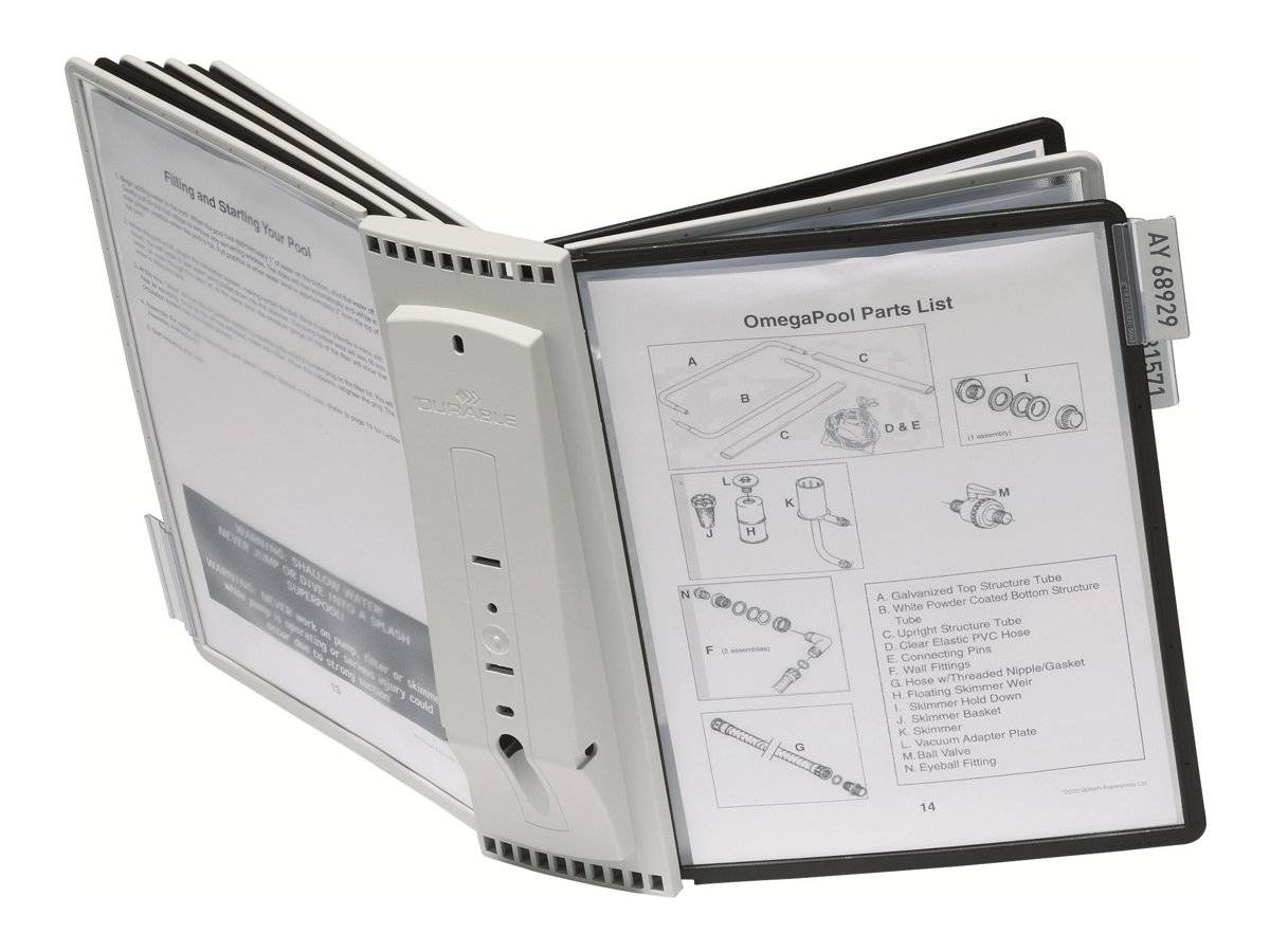 DURABLE SHERPA - Displaytafelsystem - geeignet für Wandmontage