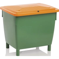 Streugutbehälter L945xB725xH930mm 400l HD-PE grün/orange o.Entnahmerutsche Streugutbehälter L945xB725xH930mm 400l HD-PE grün/orange o.Entnahmerutsche