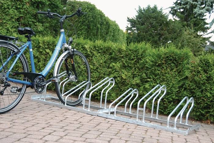 Fahrradbügelparker 2-s.90Grad verz.Anz.Radstände 12 z.Schr.zerlegt