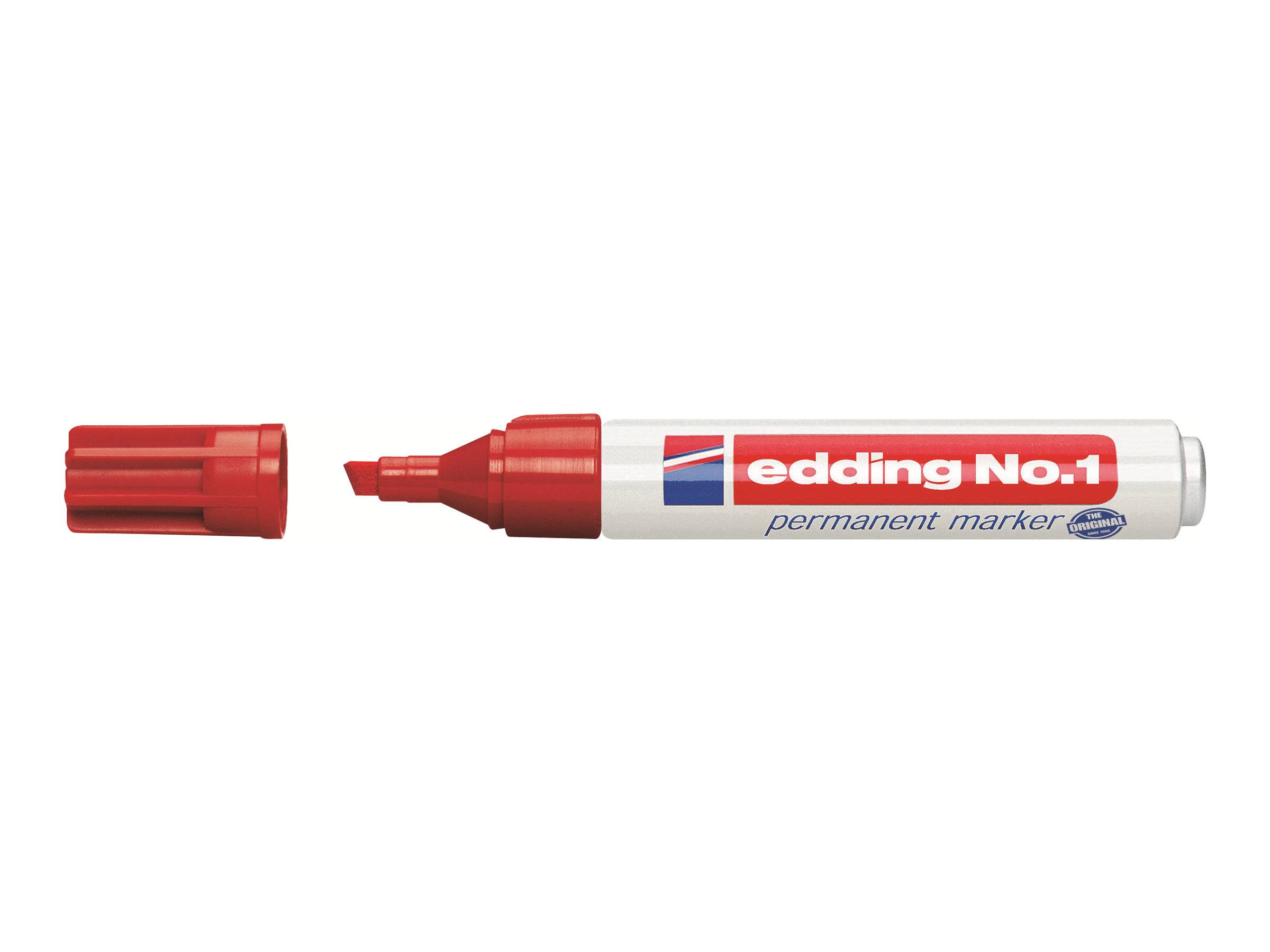 edding No. 1 Permanentmarker rot 1,0 - 5,0 mm, 10 St.