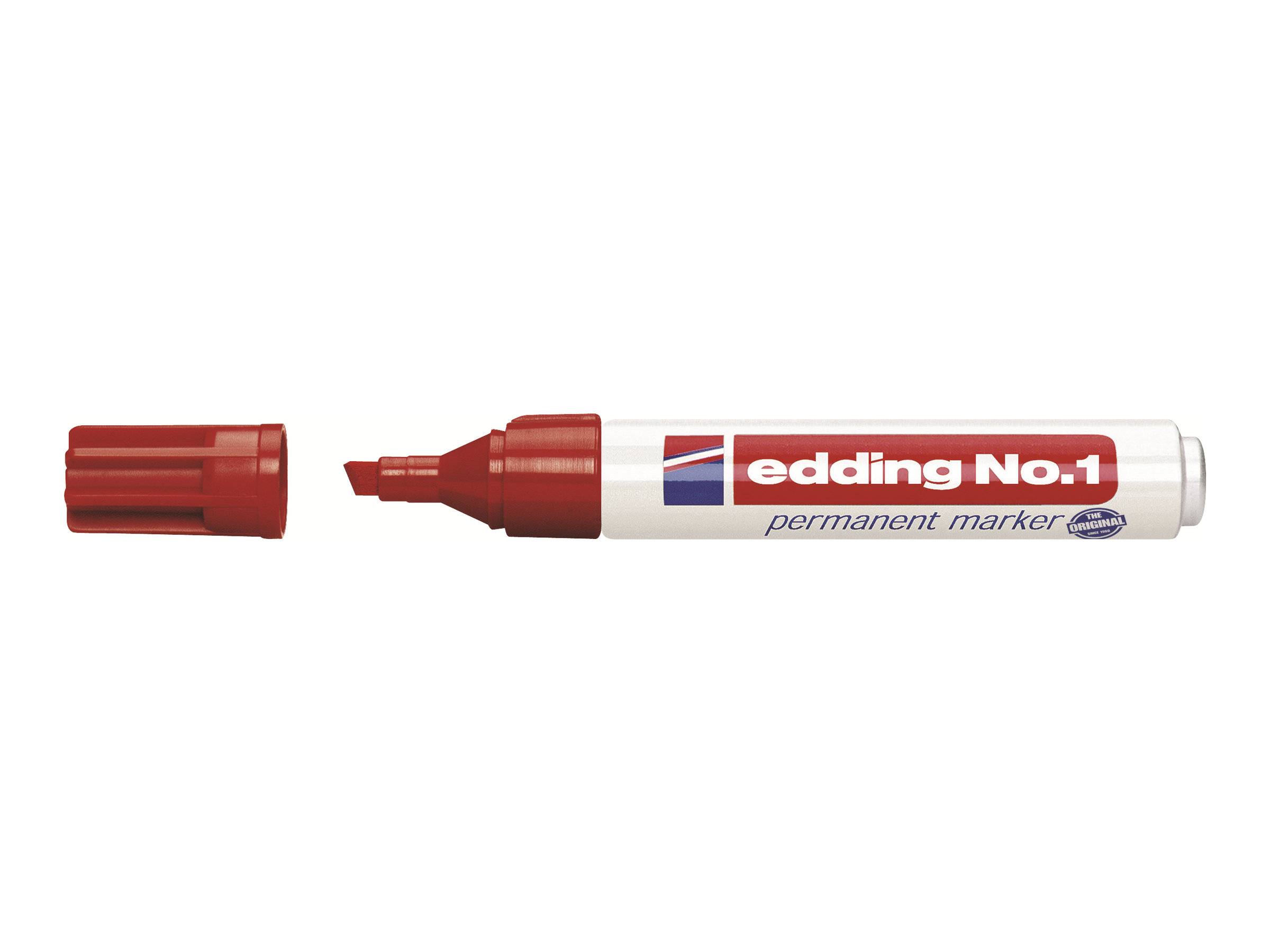 edding No. 1 Permanentmarker rot 1,0 - 5,0 mm, 10 St.