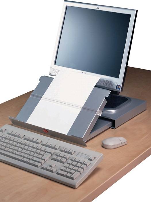 Monitorständer Metall,m.Konzepthalter