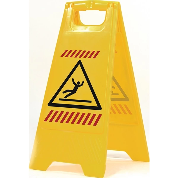 Warnschild Achtung Rutschgefahr Piktogramm B 300xH 570mm signalgelb/schwarz/rot Warnschild Achtung Rutschgefahr Piktogramm B 300xH 570mm signalgelb/schwarz/rot