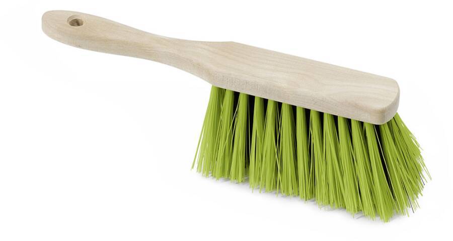 Handfeger 89963 Gesamtlänge 29 cm Ausführung grober Elastonborsten-Mantel. weiche PET-Einlage, Buchenholz, Aufhängeloch
