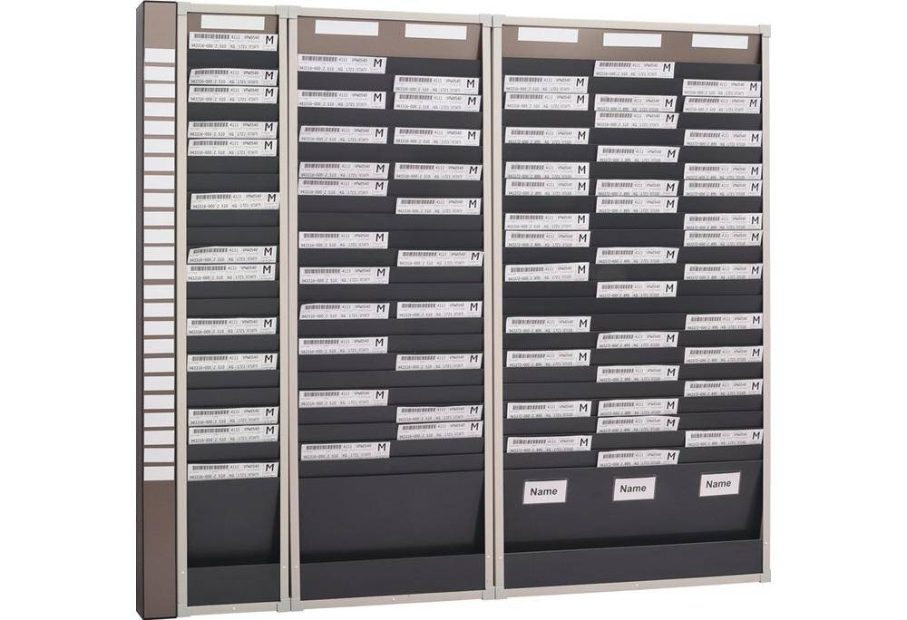 Eichner Planungstafel H1350xB260xT75 mm 1 Reihen Mit 25 Fächern