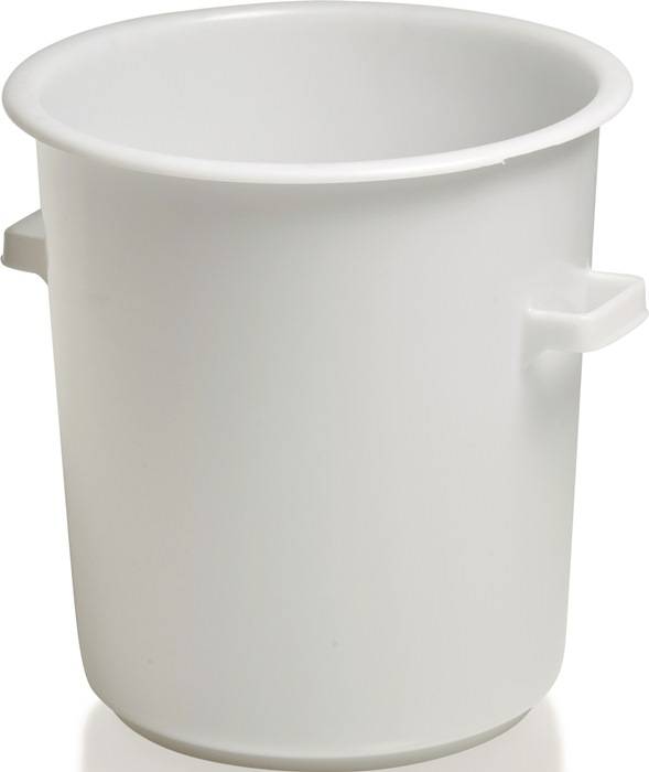 Kunststoffbehälter rd.75l HD-PE weiß D515xH530mm m.Außengriff CRAEMER
