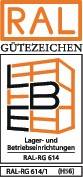 Deutsches RAL-Qualitätssiegel-Logo für „Lager- und Betriebseinrichtungen