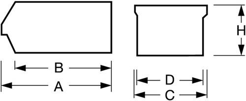 Sichtlagerkasten L350/300xB210xH145mm PE blau LOCKWEILER