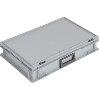 Ku.-Koffer L600xB400xH133mm PP 1 Griff Schiebeverschluss grau 24l Ku.-Koffer L600xB400xH133mm PP 1 Griff Schiebeverschluss grau 24l