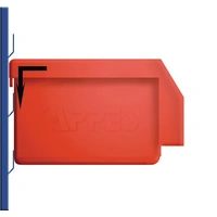 Sichtlagerkasten L160xB105xH75mm PE rot KAPPES Sichtlagerkasten L160xB105xH75mm PE rot KAPPES