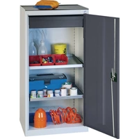 Werkzeug-/Beistellschrank H1000xB500xT500mm 1Schubl.2BD lichtgrau STUMPF Werkzeug-/Beistellschrank H1000xB500xT500mm 1Schubl.2BD lichtgrau STUMPF