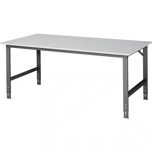 Werktisch Tom B2000xT1000xH760-1080mm Arbeitsplatte Melamin Gestell anthrazitgra Werktisch Tom B2000xT1000xH760-1080mm Arbeitsplatte Melamin Gestell anthrazitgra