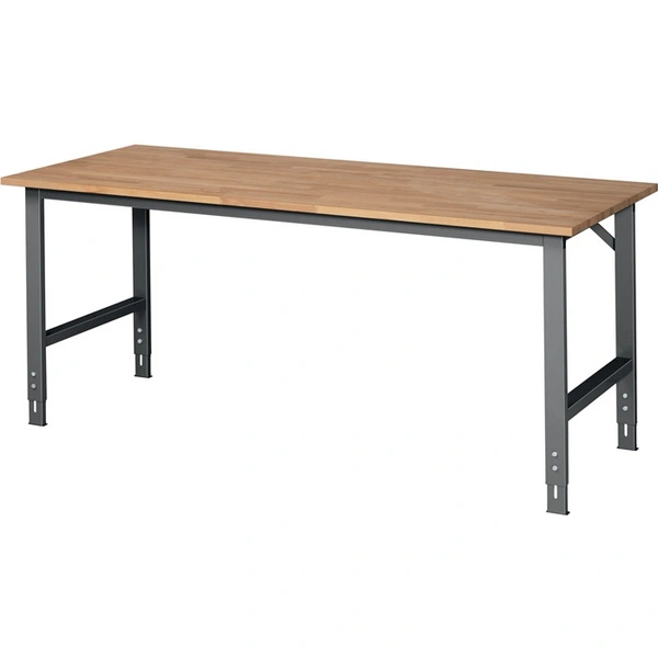 Werktisch Tom B2000xT800xH760-1080mm Arbeitsplatte Buche Gestell anthrazitgrau Werktisch Tom B2000xT800xH760-1080mm Arbeitsplatte Buche Gestell anthrazitgrau