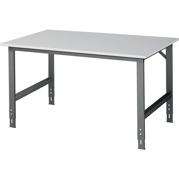 Werktisch Tom B1500xT1000xH760-1080mm Arbeitsplatte Melamin Gestell anthrazitgra Werktisch Tom B1500xT1000xH760-1080mm Arbeitsplatte Melamin Gestell anthrazitgra