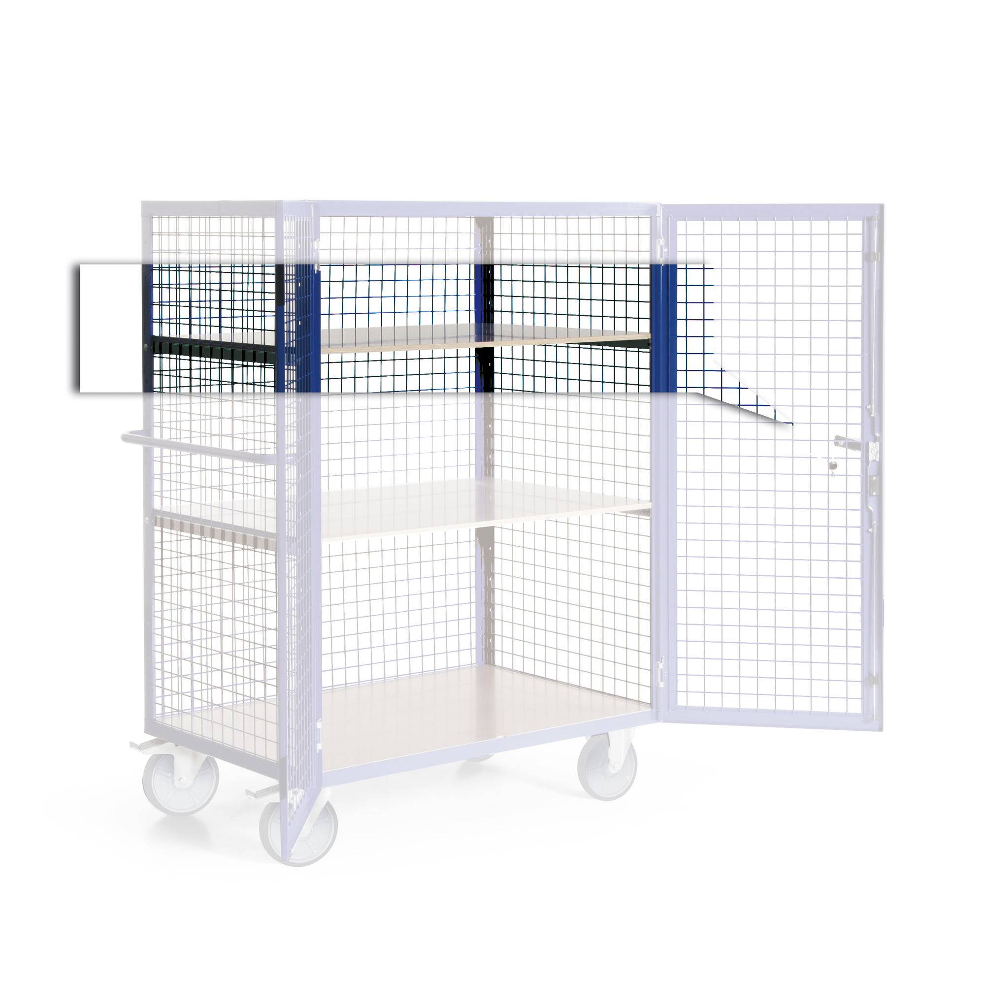 Fachboden, Traglast 80 kg L 1050 × B 680 mm, inkl. Auflagen