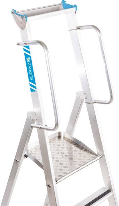 Stehleiter Meistertritt S 3Stufen L.1,75m Arbeits-H.2,8m LM gebördelt G.9,5kg