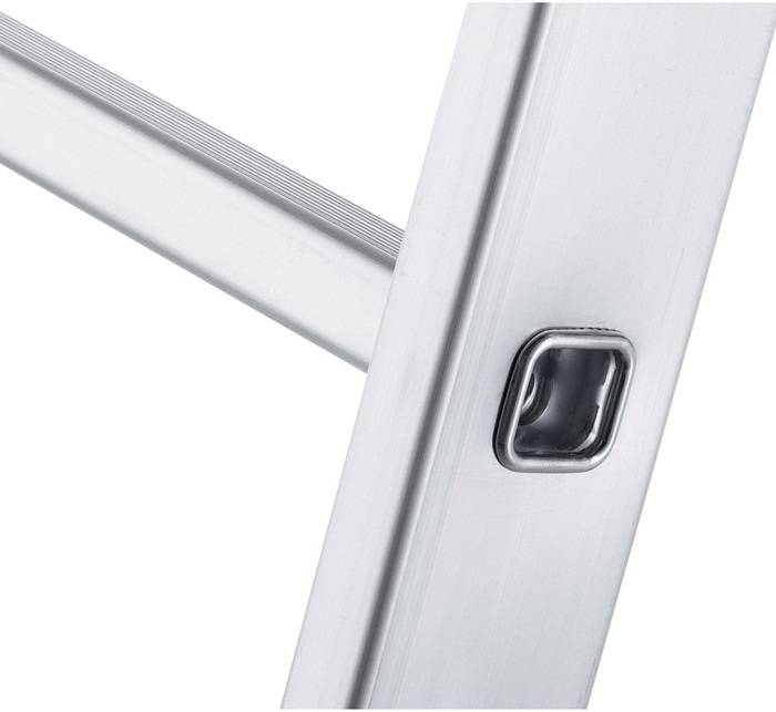 Sprossen-Anlegeleiter Alto L 24Sprossen L.6,98m Arbeits-H.7,7m Alu.gebördelt