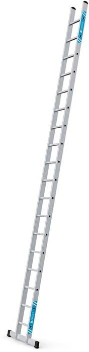 Sprossen-Anlegeleiter Alto L 18Sprossen L.5,29m Arbeits-H.6,05m Alu.gebördelt