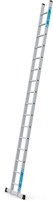 Sprossen-Anlegeleiter Alto L 16Sprossen L.4,73m Arbeits-H.5,5m Alu.gebördelt