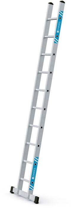 Sprossen-Anlegeleiter Alto L 10Sprossen L.3,05m Arbeits-H.3,9m Alu.gebördelt