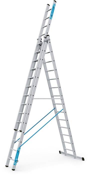 Mehrzweckleiter Skymaster X 3x14 Spr. L.4,15-9,7m Arbeits-H.10,4m Alu. G.36,4kg