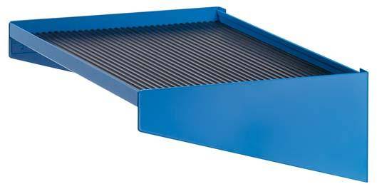 Ablage zu NC-Wagen mit PVC-Rillenmatte 36x27 E RAL 5012 - Artikel: 7830932999