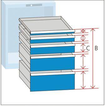 Schublade 36x36 E B612xT612xFH 250 mm RAL 5012 Tragkraft 75kg - Artikel: 7830932756