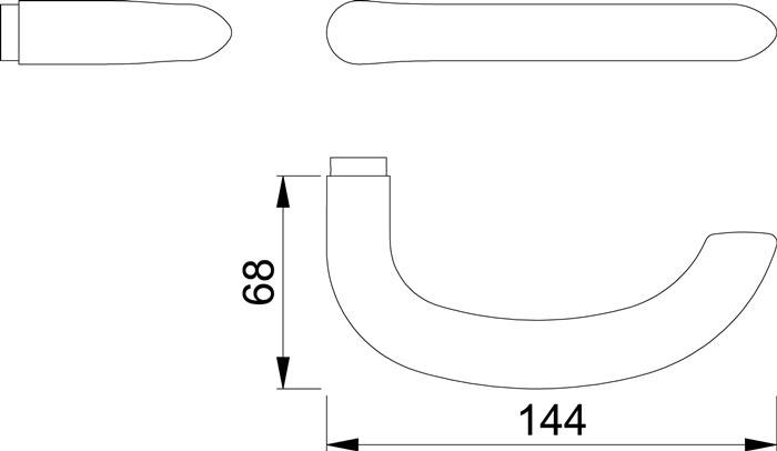 Türdrückerlochteil Mar.E1138Z VA ma 4-KT.8mm DIN L/R HOPPE