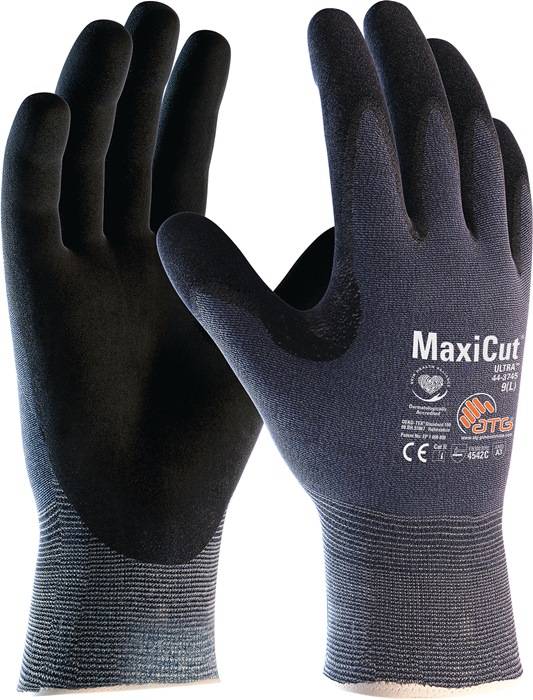 Schnittschutzhandschuhe MaxiCut Ultra 44-3745HCT Gr.11 blau/schwarz EN388 PSA…