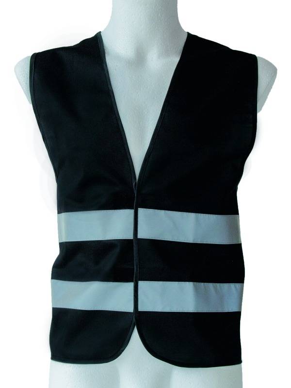 Funktionsweste Gr.3XL schwarz 100% PES 120g/m2 Saumfarbe schwarz 2Klettverschl.