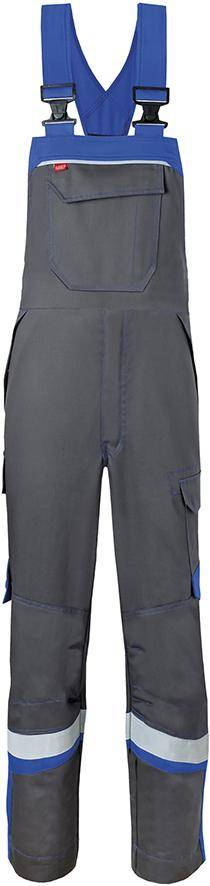 Latzhose, 20288 Gr.50, kohlengrau/blau