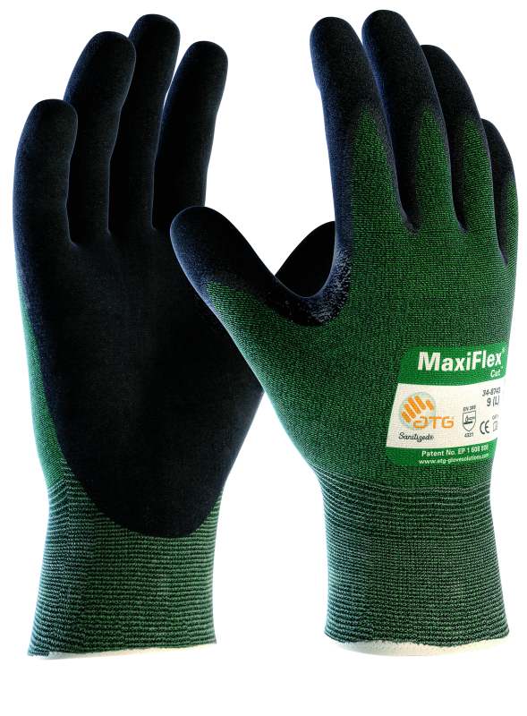 Schnittschutzhandschuhe MaxiFlex® Cut 34-8743 Gr.8 grün/schwarz EN 388 PSA II