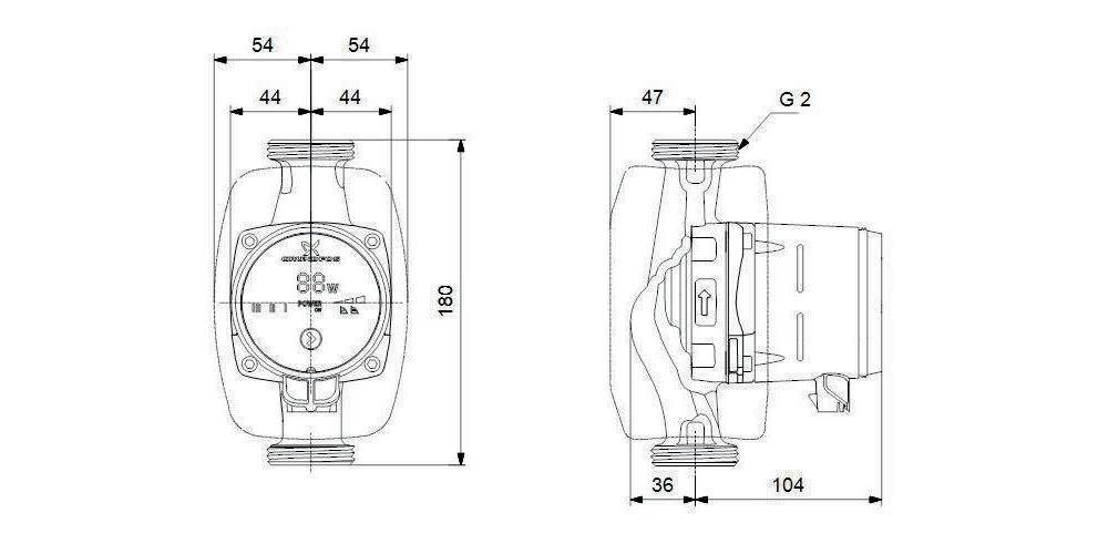 Grundfos Grundf Heizungsumwälzpumpe ALPHA1 230 V, PN 10, 180mm Typ
