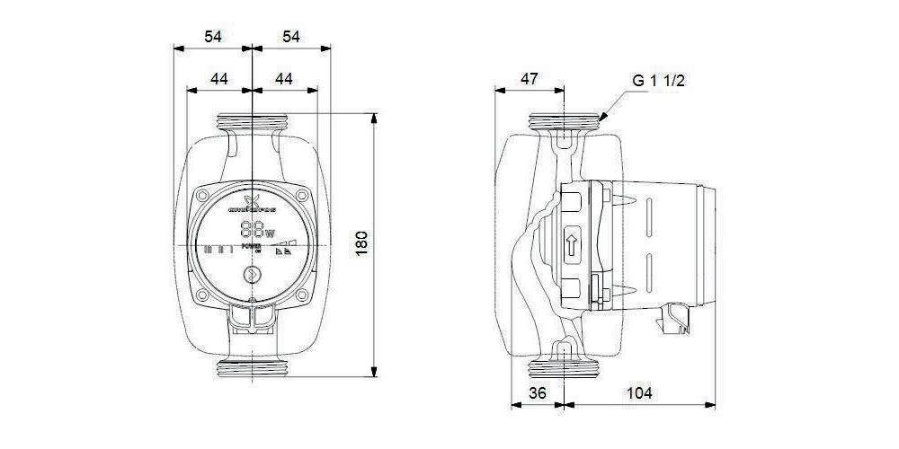 Grundfos Grundf Heizungsumwälzpumpe ALPHA1 230 V, PN 10, 180mm Typ