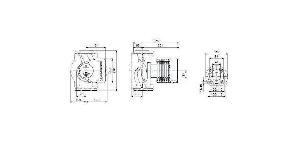 Grundfos Grundf Heizungsumwälzpumpe MAGNA3 F Fl 230 V PN 6/10 Typ