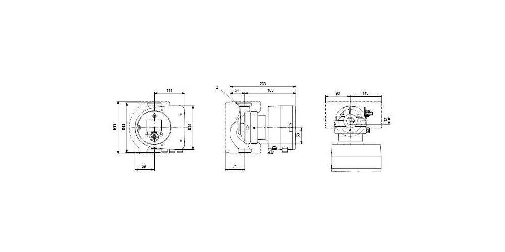 Grundfos Grundf Heizungsumwälzpumpe MAGNA3 Vers. 230 V PN 10 180mm T
