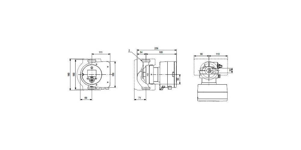Grundfos Grundf Heizungsumwälzpumpe MAGNA3 Vers. 230 V PN 10 180mm T