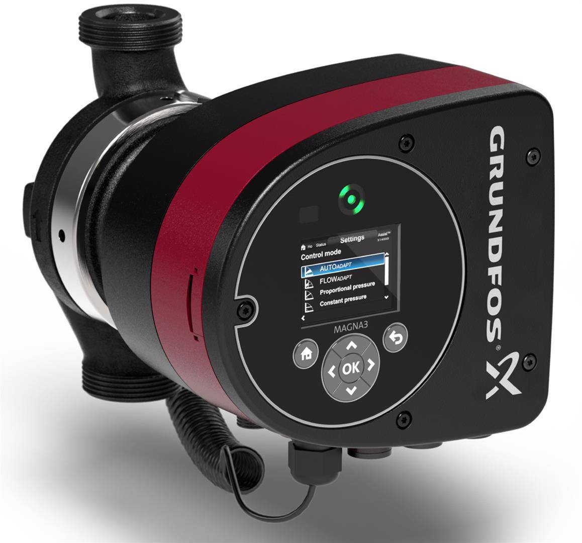 Grundfos Heizungsumwälzpumpe MAGNA3 32-60, Rp 1 1/4", 180 mm