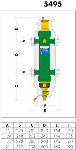 Caleffi Hydraulische Weiche mit Isolierung 1 1/2"