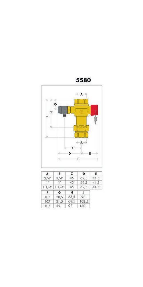 Caleffi Kappenventil 558 1Zoll x 1Zoll 1Zoll x 1Zoll
