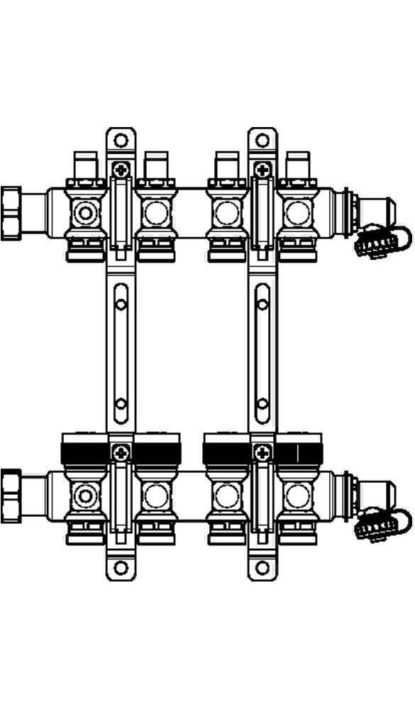 Oventrop OV Edelstahl-Verteiler Multidis SFQ mit Q-Tech fr 4 Kreise