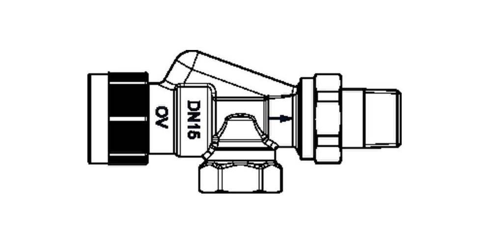 Oventrop OV Thermostatventil Baureihe A M 30x1,5, Vorlauf-Axial DN 15