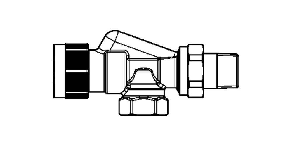 Oventrop OV Thermostatventil Baureihe A M 30x1,5, Vorlauf-Axial DN 15
