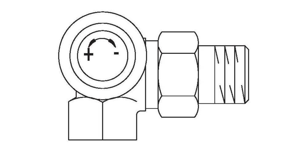 Oventrop Thermostatventil Baureihe AV 9 M 30 x 1,5, PN 10, Winkel-Eck