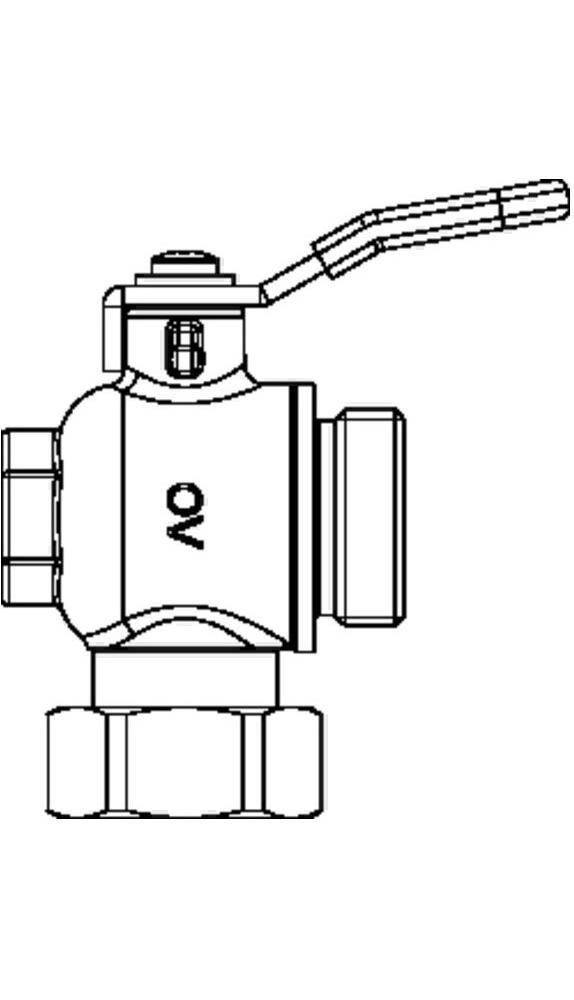Oventrop OV Winkelkugelhahn DN 20 G 1Zoll MxG 1Zoll AG
