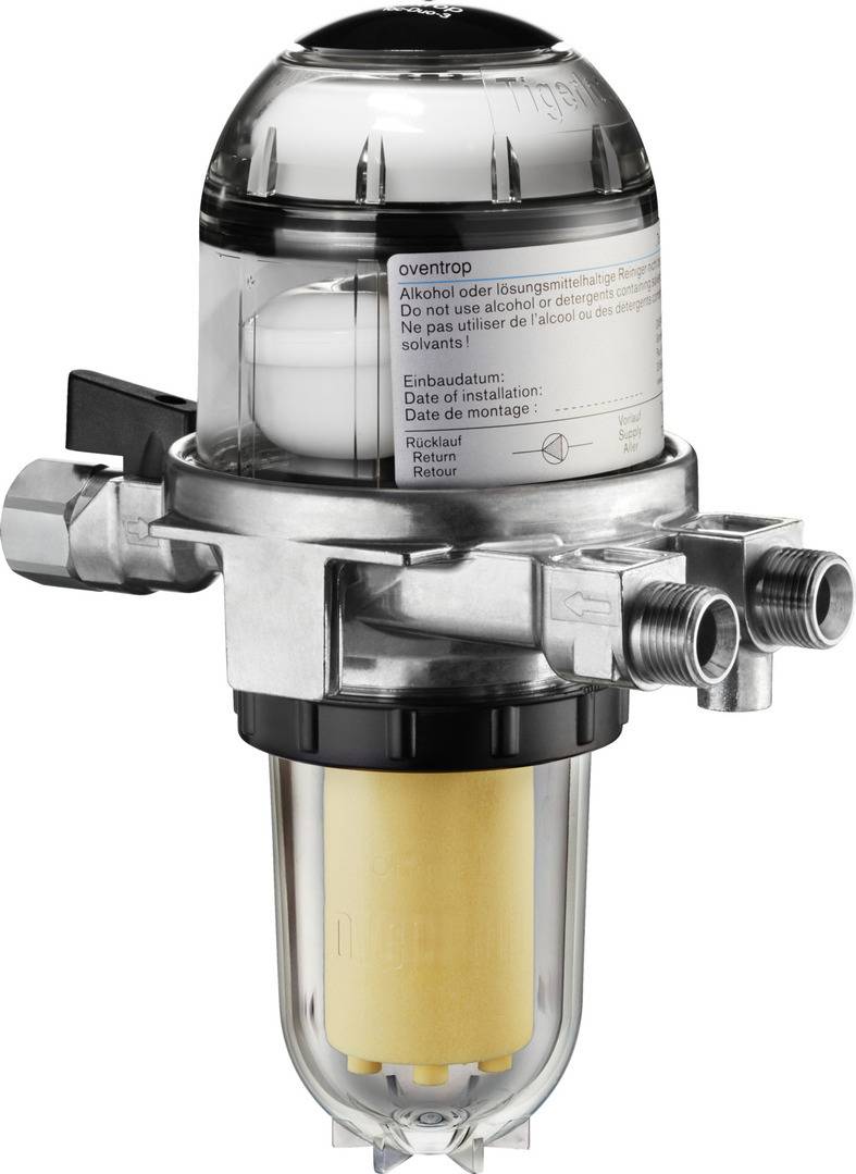 Oventrop Toc-Duo-3 Ölfilter/Entlüfter G3/8 IG x G3/8 AG, Filtereinsatz Siku 25-40 µm.