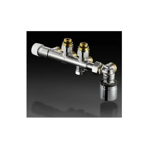 Oventrop Anschlussarmatur Multiblock T-RTL an Heizkörper mit IG Oventrop Anschlussarmatur Multiblock T-RTL an Heizkörper mit IG