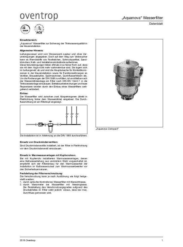 OV Manometer 2 Stück, mit Dichtring, DN 6, 1/8Zoll